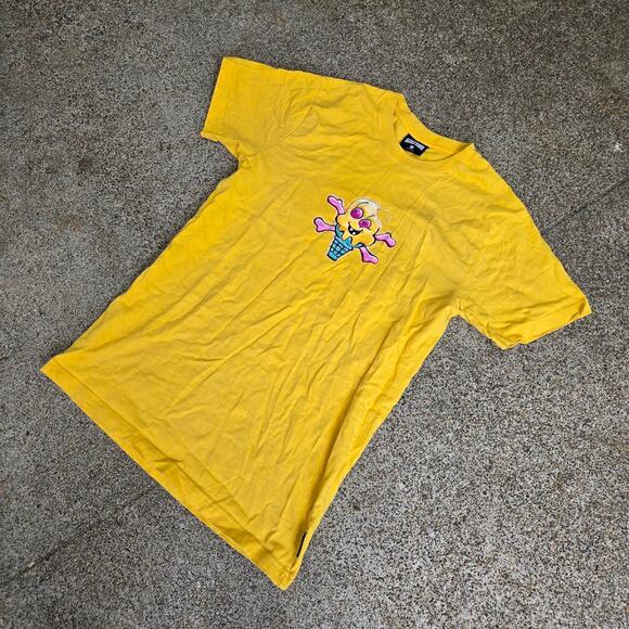 Vtg Y2k ICE CREAM Pastel Cartoon Ice Cream Cone Graphic Print Skate T Shirt S - Picture 2 of 6